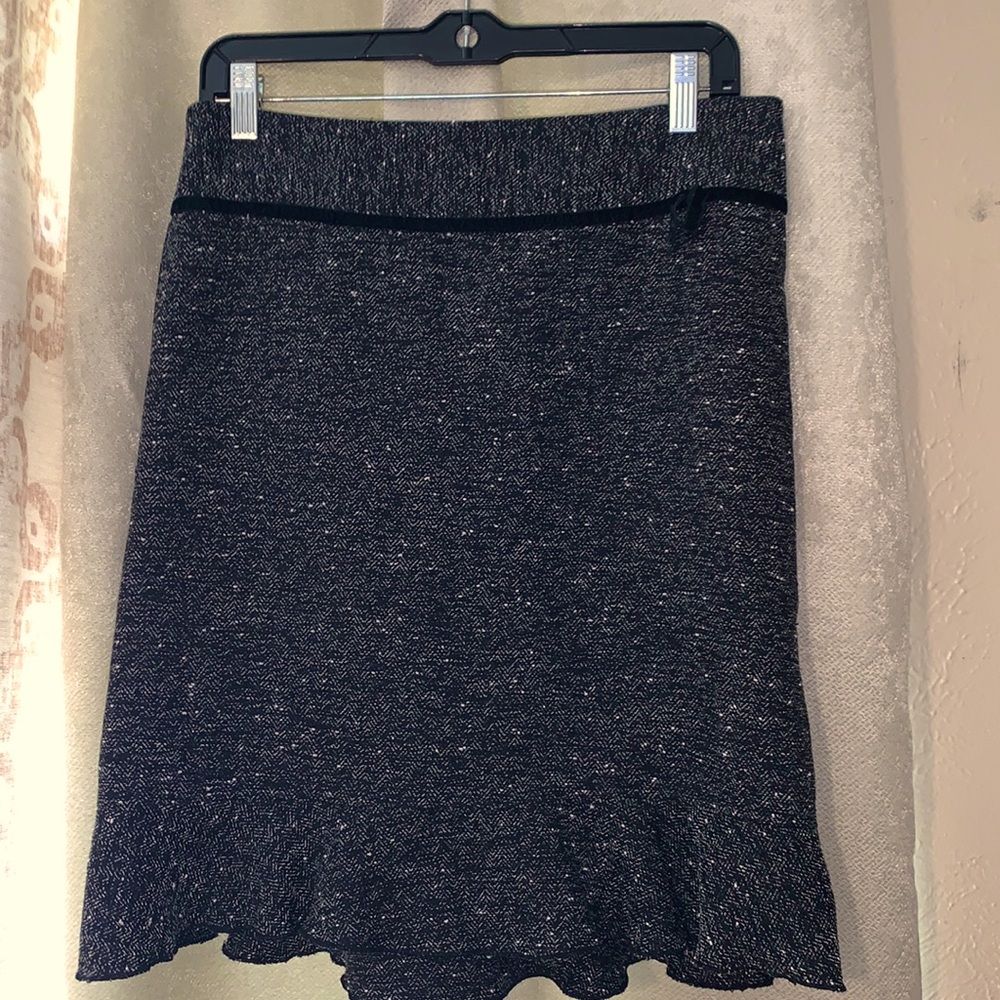 Black tweed pencil skirt